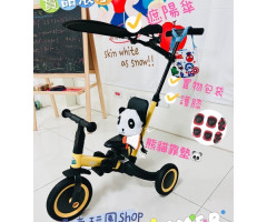映晨童玩團Shop  5合1兒童平衡車 滑步車 三輪車 推桿腳踏車推桿三輪車 五合一 推桿控制方向 贈護膝